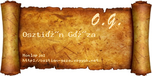 Osztián Géza névjegykártya